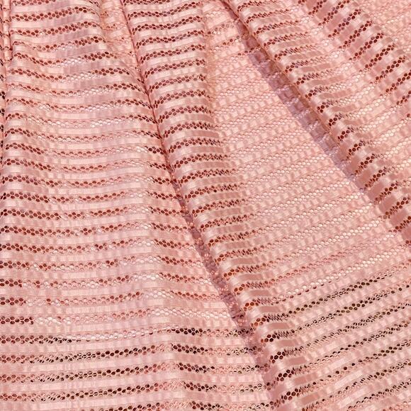 New York & Company Skirts Peach Honeycomb Patterned Skirt Size 8 - Picture 2 of 5